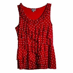 Roz & Ali Ruffled Sleeveless Top  Size XLd